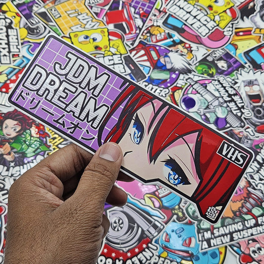 JDM Dream VHS car slap sticker