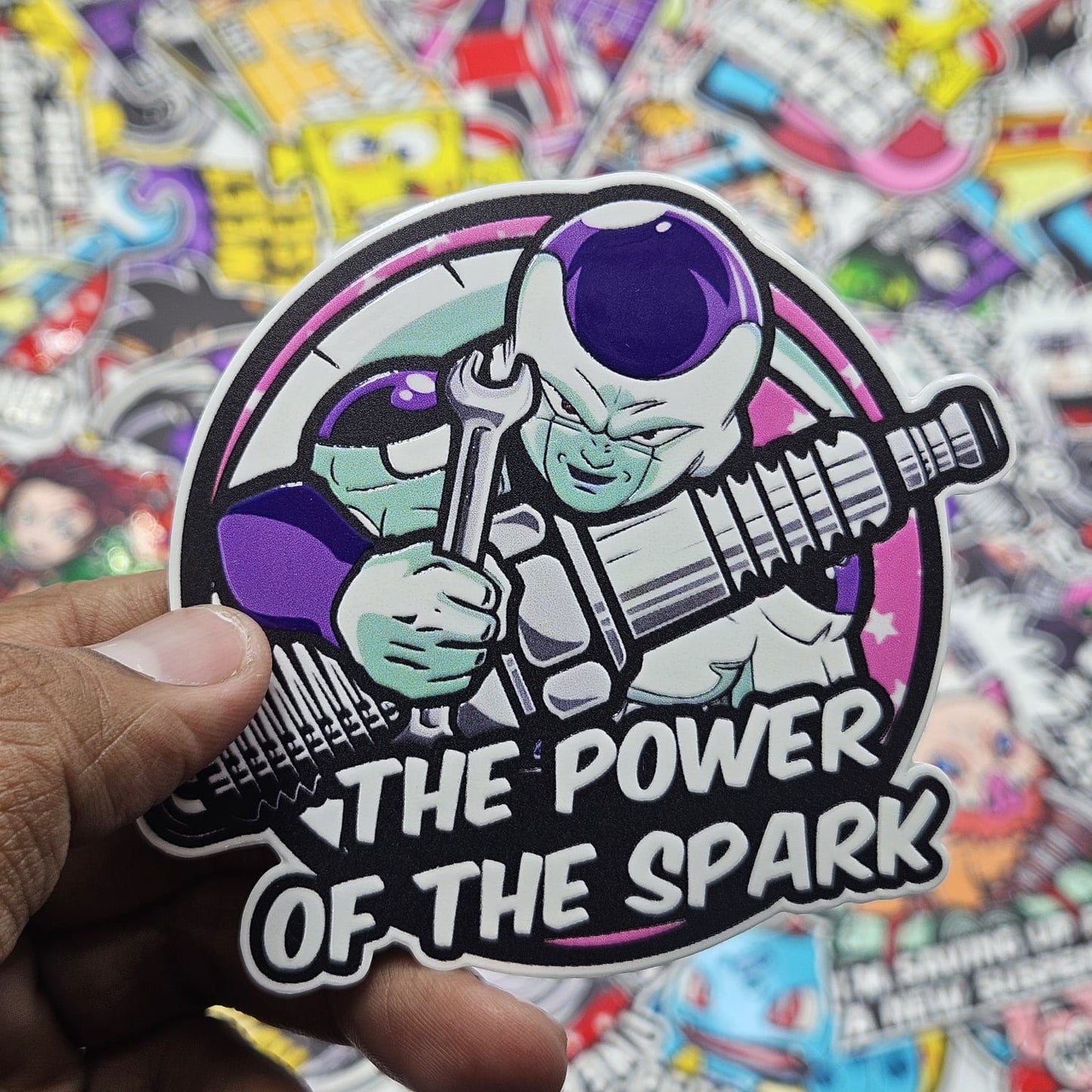 Frieza power of the spark car slap sticker
