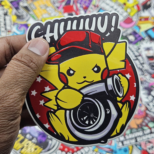 Pikachu Turbo car slap sticker