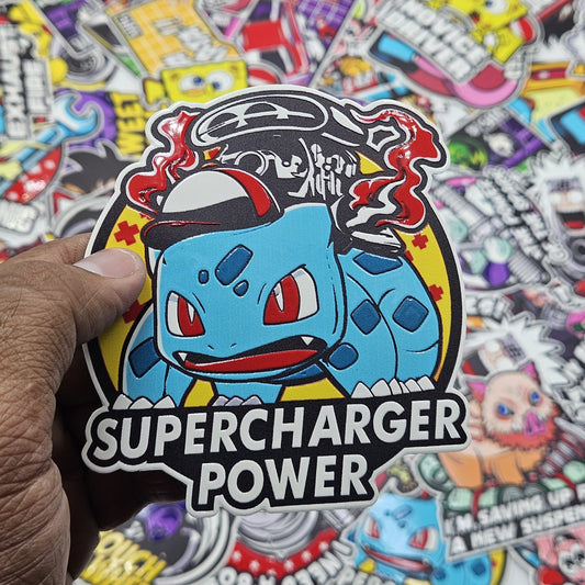 Bulbasaur supercharger power car slap stickers
