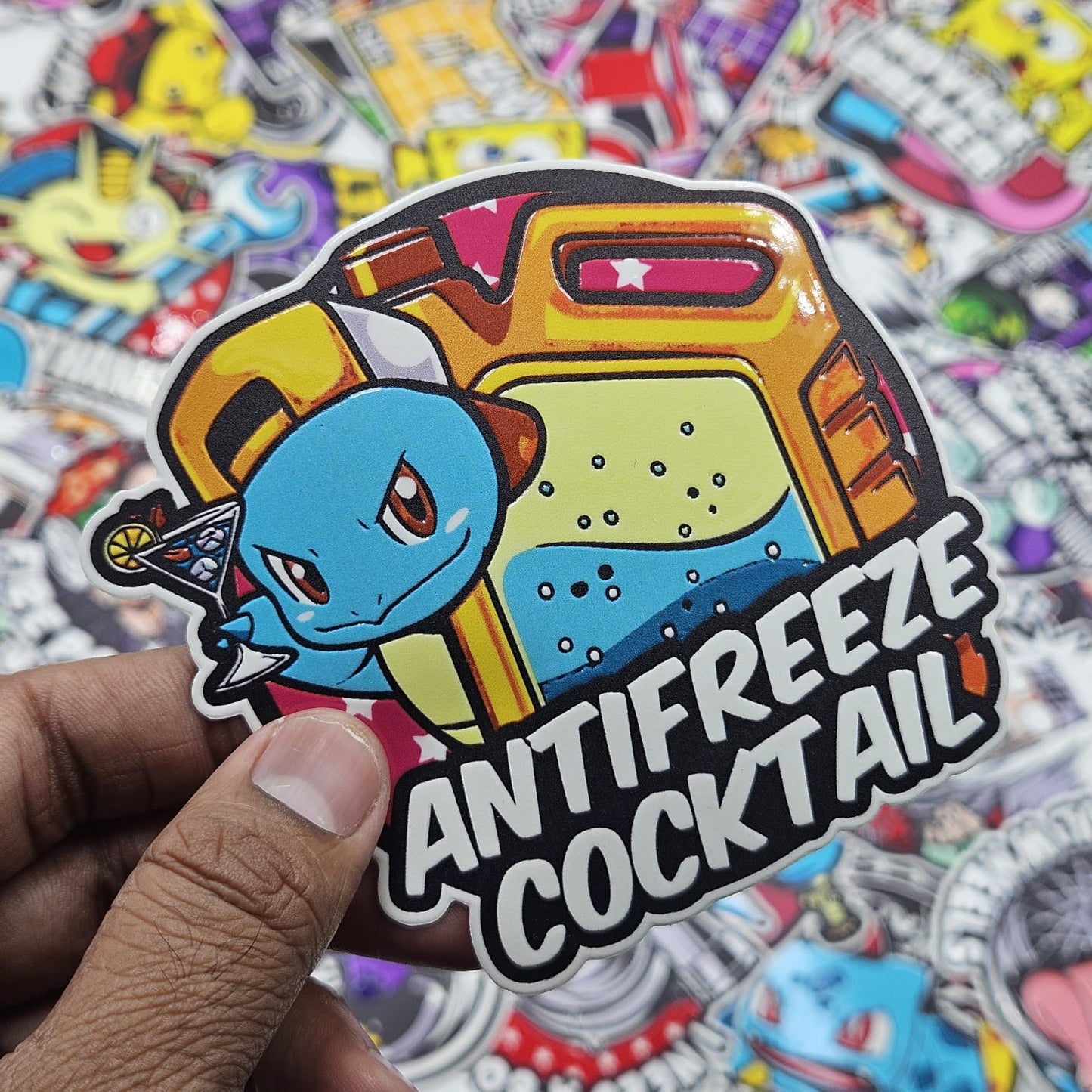 Squirlte's Anti freeze cocktail car slap sticker