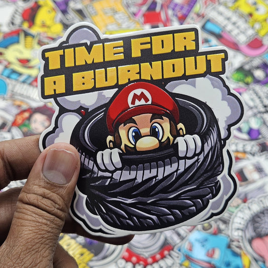 Time for Burnout car slap sticker
