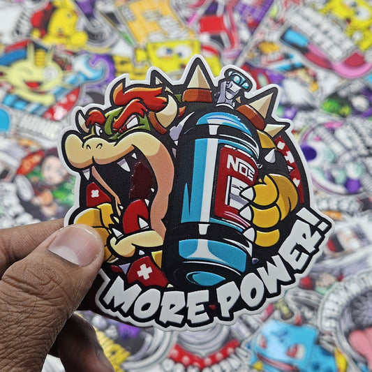 Bowser More power car slap sticker
