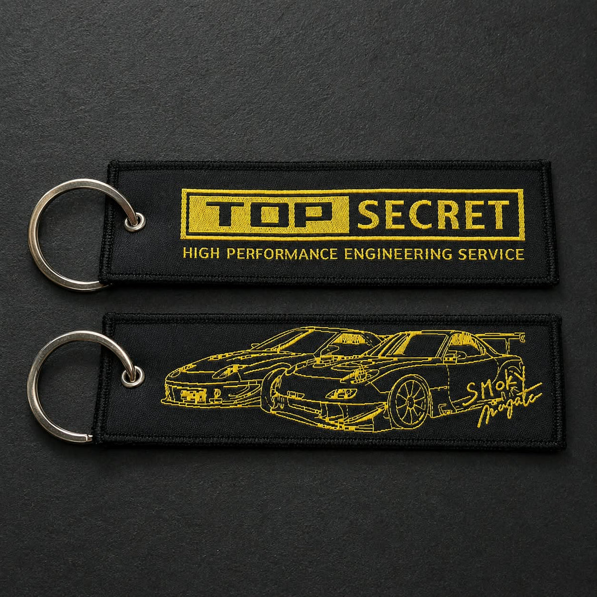 Top secret JPN JDM woven keychain