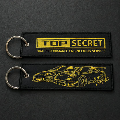 Top secret JPN JDM woven keychain