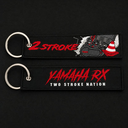 Two stroke rx100 woven keychain