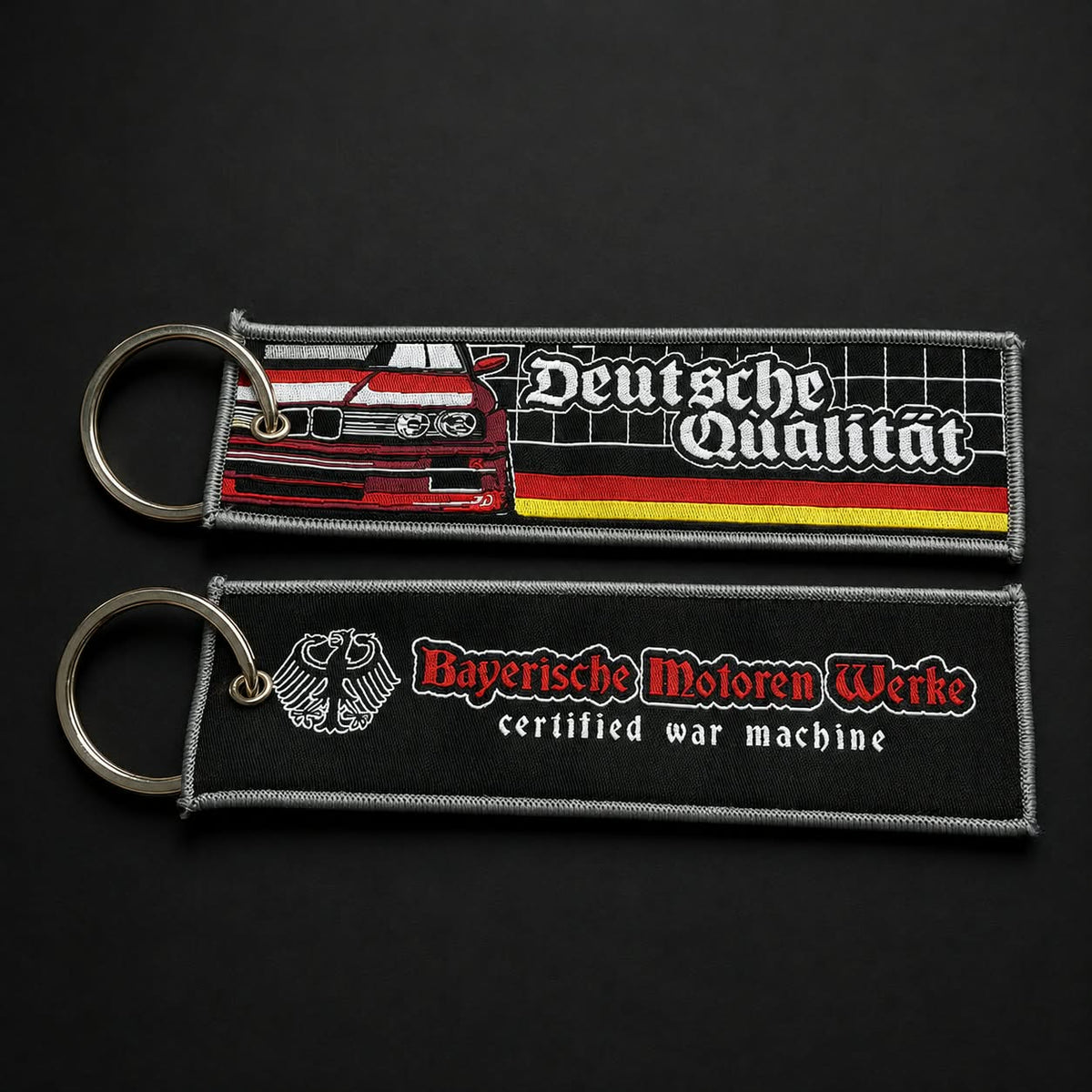 Deutsche Qualität woven keychain