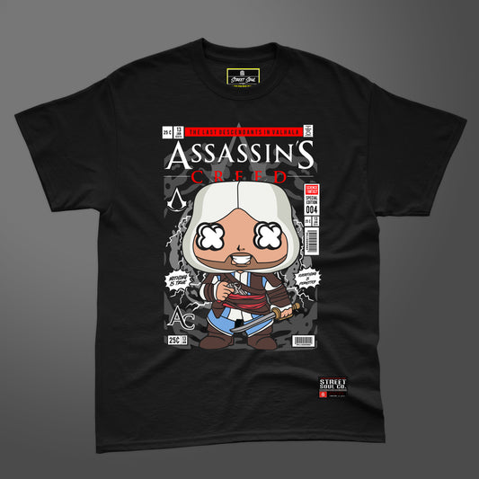 Assassins creed comic Black T-shirt
