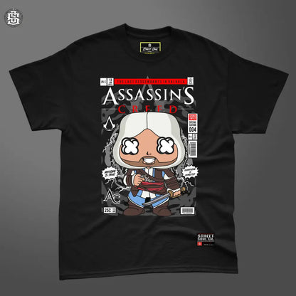 Assassins creed comic Black T-shirt - T- Shirt