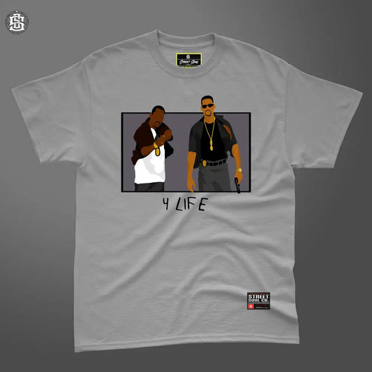 Bad boys 4 life Melange grey T-shirt - T- Shirt