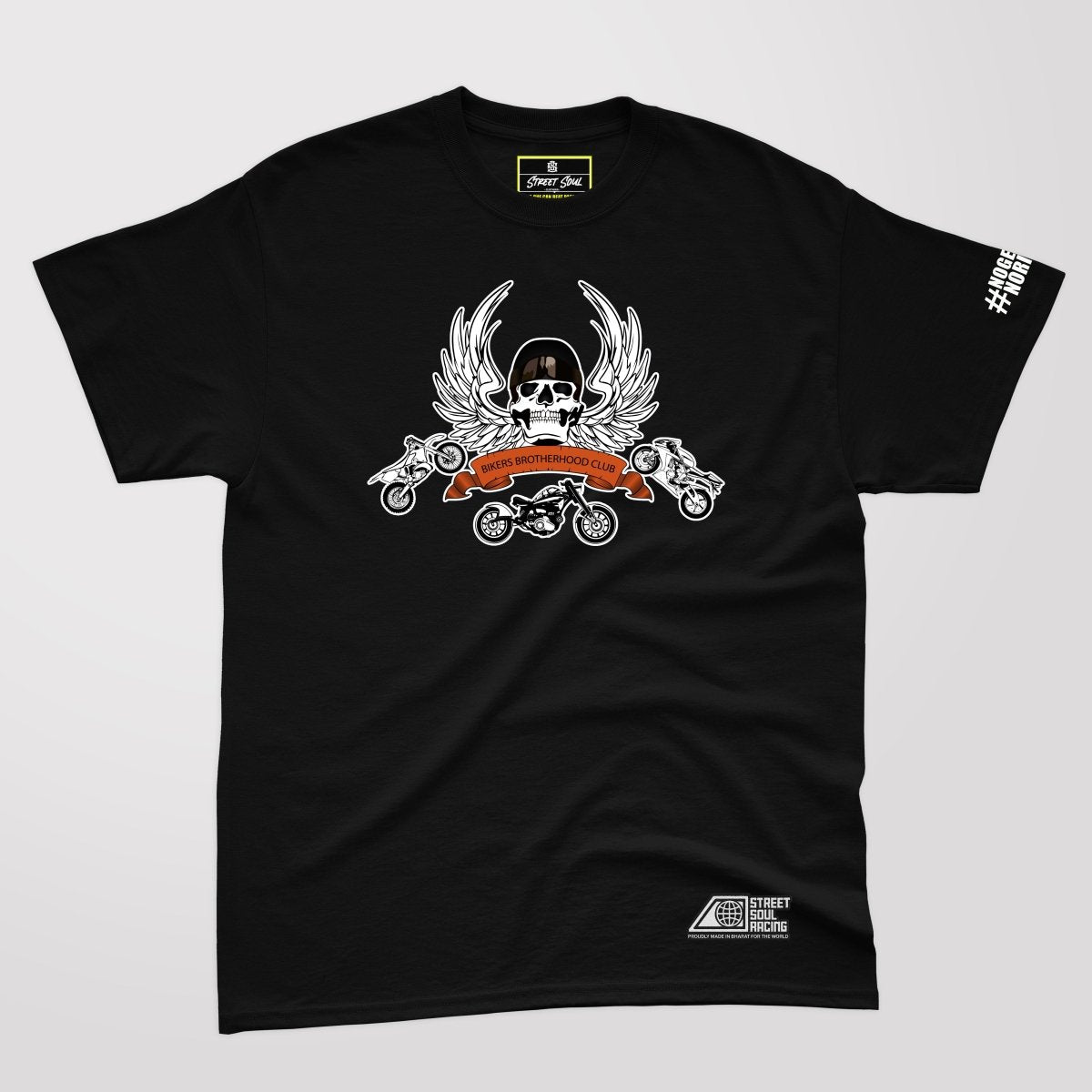 Bikers Brotherhood club Front logo T-shirt (read description for custom name) - Street Soul Clothing