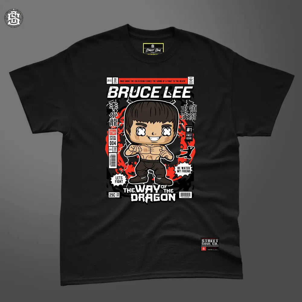 Bruce Lee comic printed Black T-shirt - T- Shirt