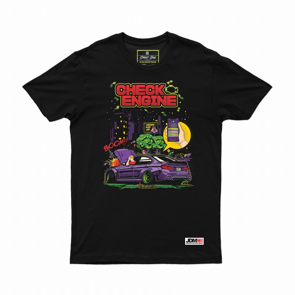 Check Engine JDM T-shirt - Street Soul Clothing