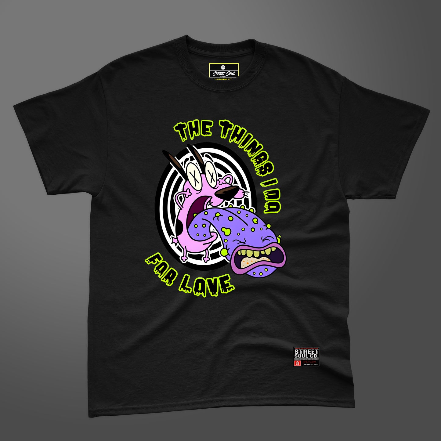 Courage black printed T-shirt