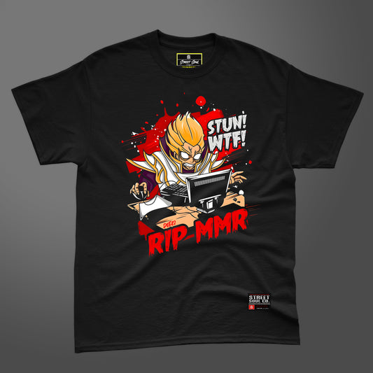 Invoker Dota2 black printed T-shirt