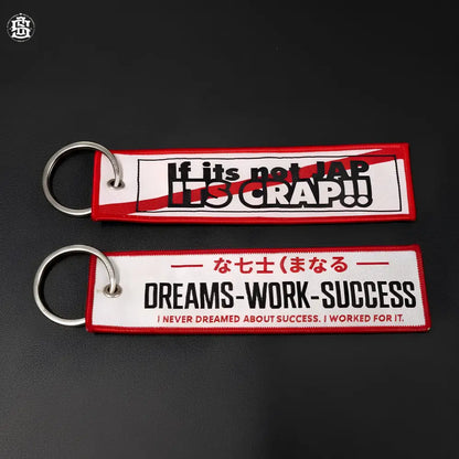 Dream-work-success JDM woven keychain - keychain