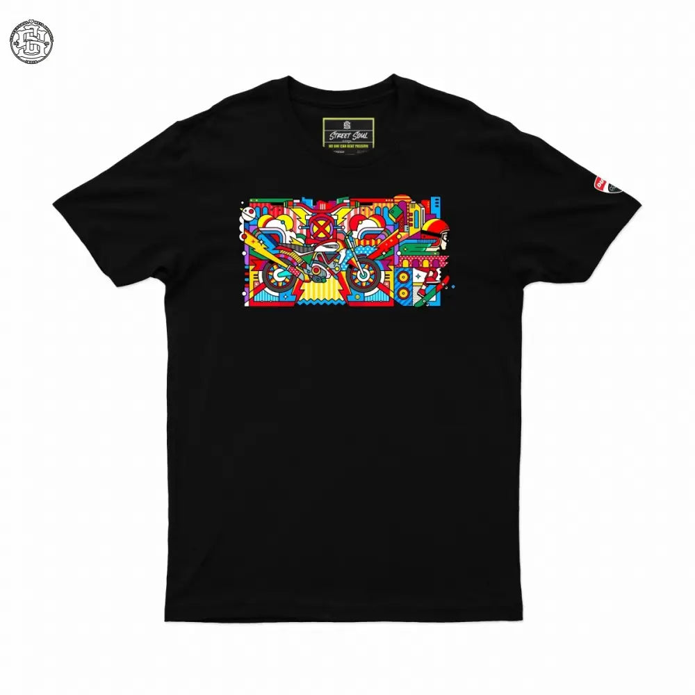 Ducati Scrambler Printed Half sleeves biker T-shirt - Street Soul Clothing