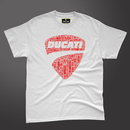 Ducati typo white T-shirt - Street Soul Clothing