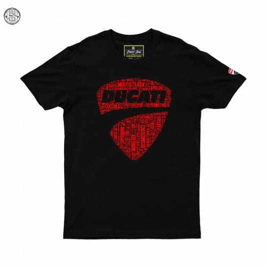 Ducati Typographic Logo Printed T-shirt - Street Soul Clothing