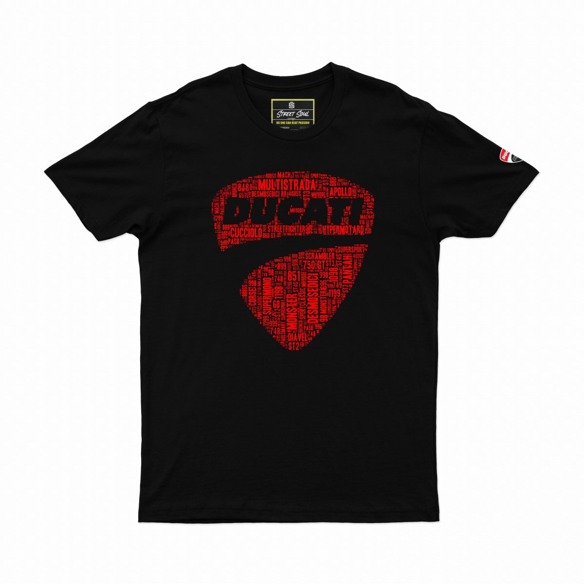 Ducati Typographic Logo Printed T-shirt - Street Soul Clothing