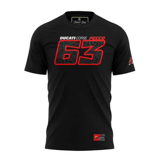 Ducati racing 63 Francesco Bagnaia Printed cotton tshirt