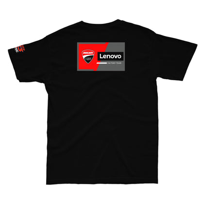 Ducati racing 63 Francesco Bagnaia Printed cotton tshirt - Street Soul Clothing