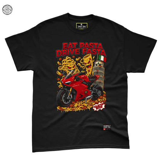 Eat pasta drive fasta graphic T-shirt - T- Shirt