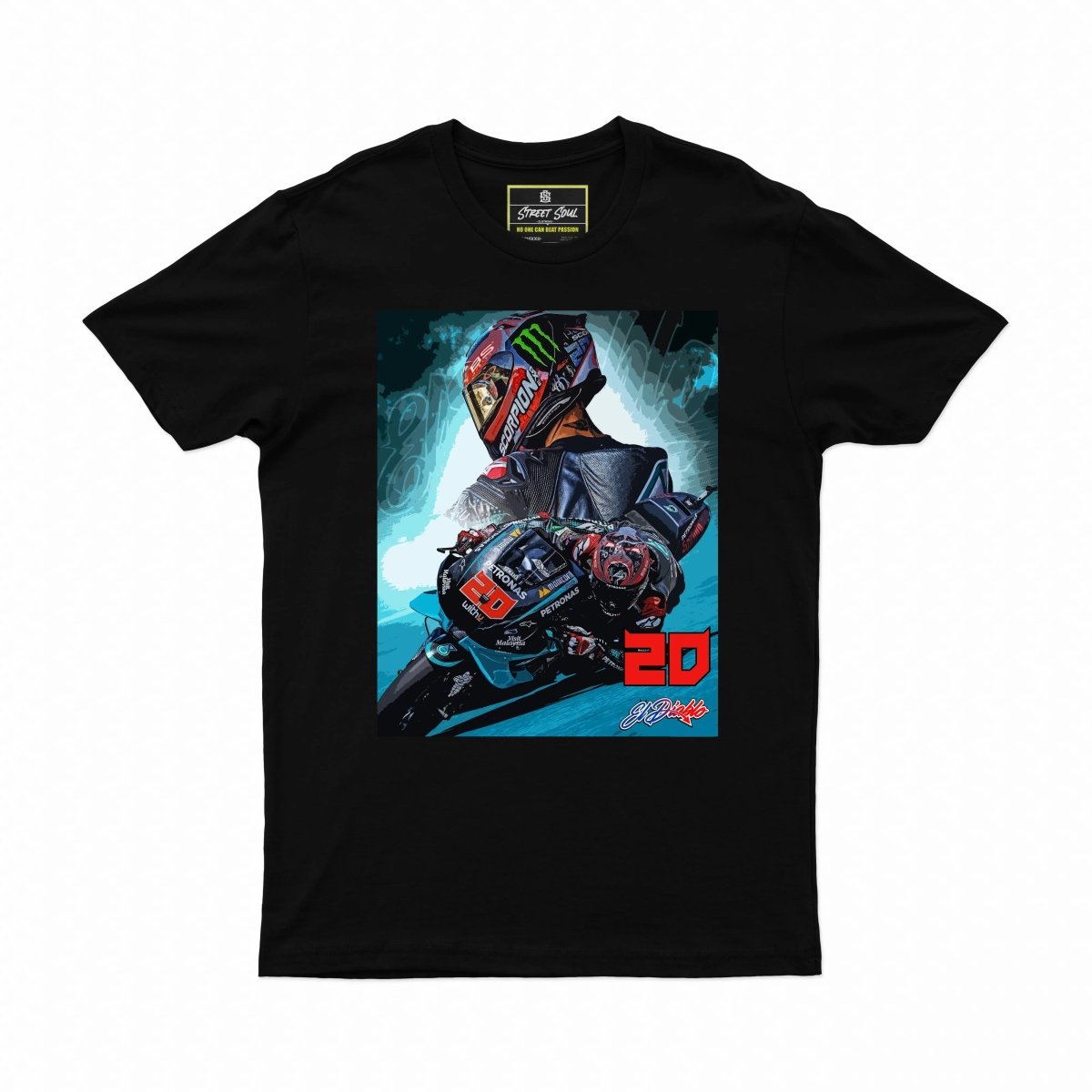 Fabio Quartararo EL DIABLO Printed cotton T-shirt - Street Soul Clothing