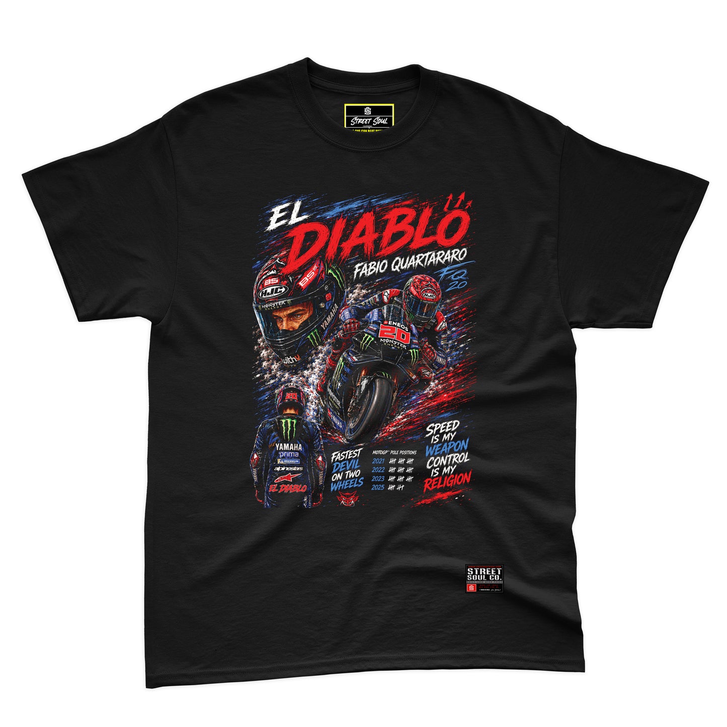 Fabio quartararo bootleg graphic T-shirt