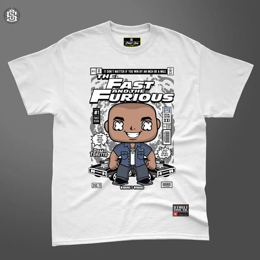 Fast and furious Dom toretto printed White T-shirt - T- Shirt