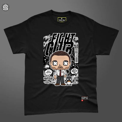 Fight club comic styled black T-shirt - T- Shirt