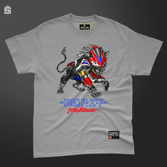 Fireblade Melange Grey T-shirt - Street Soul Clothing