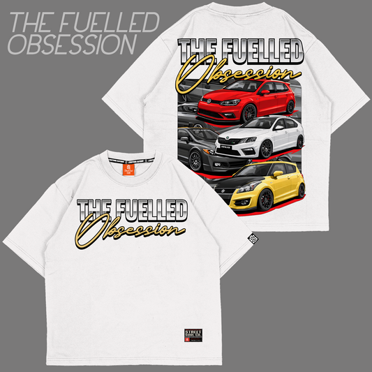 Fuelled Obsession White Oversized T-shirt