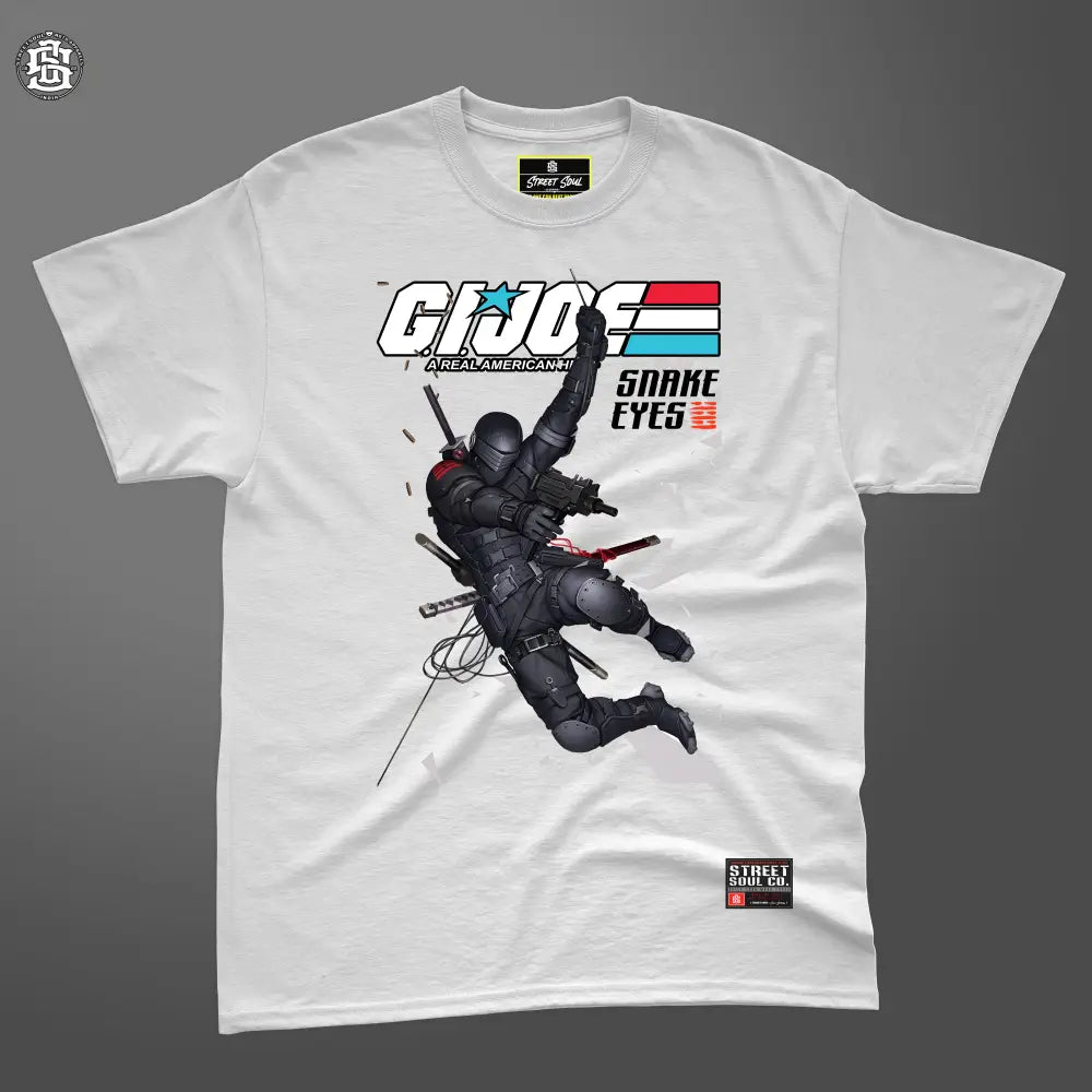 G.i. joe snake eyes white printed T-shirt - T- Shirt
