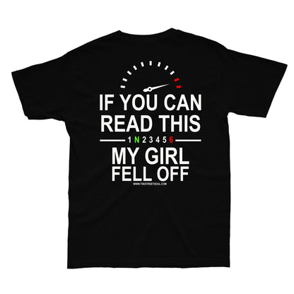 Girl Fell Off Biker T-shirt - Street Soul Clothing