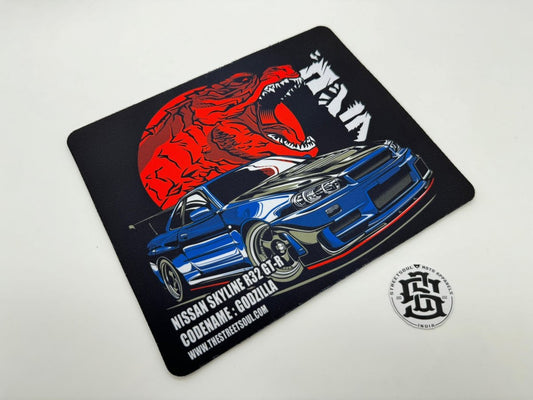 GODZILLA JDM printed Mouse pad 22cm X 18cm - Street Soul Clothing
