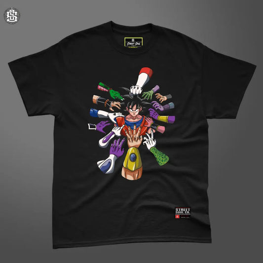 Goku vs world printed black T-shirt - T- Shirt