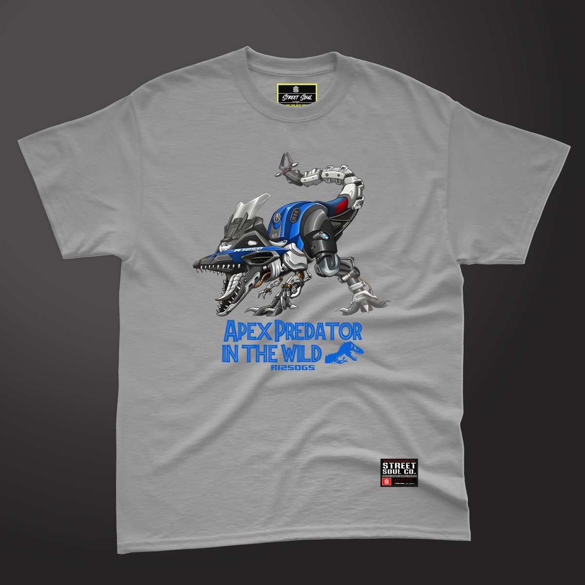 GS1250 Apex Predator Grey T-shirt - Street Soul Clothing