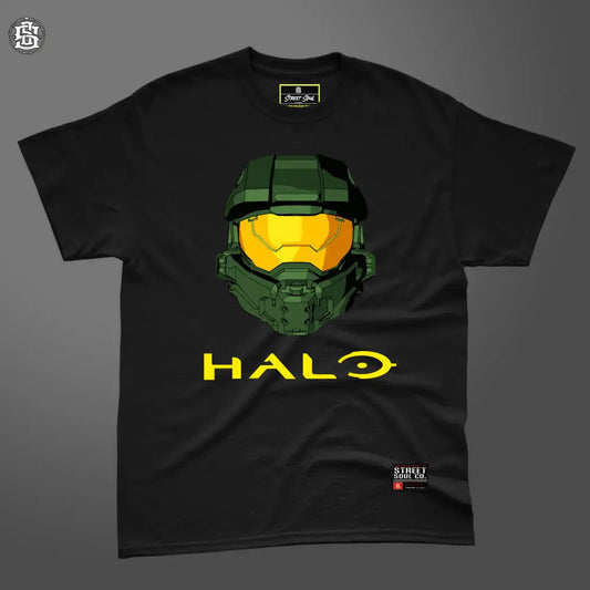 Halo printed printed black T-shirt - T- Shirt