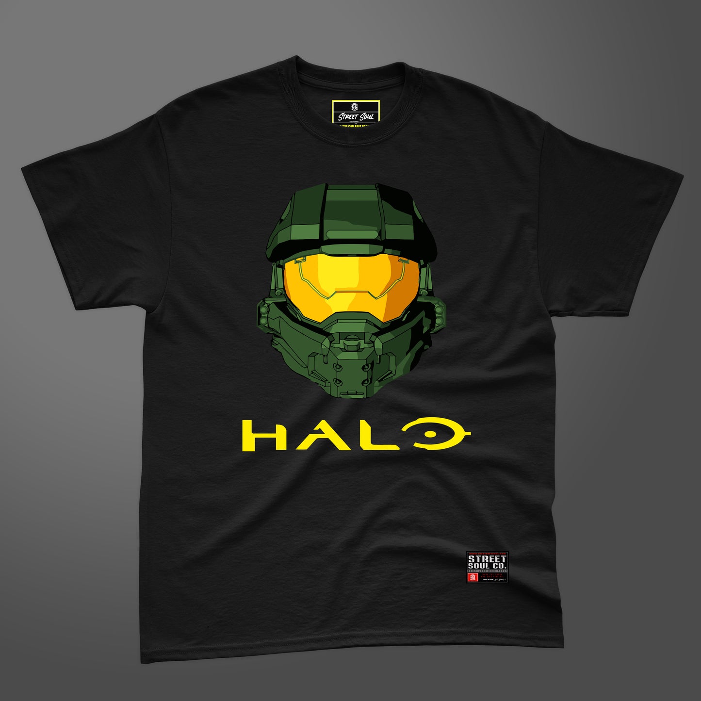 Halo printed printed black T-shirt