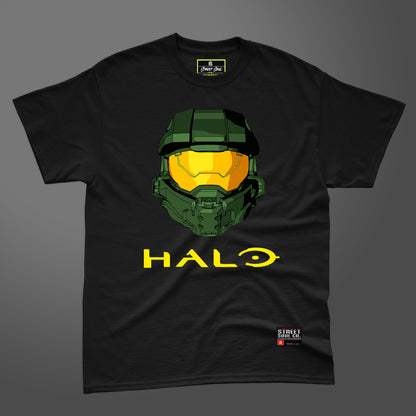 Halo printed printed black T-shirt