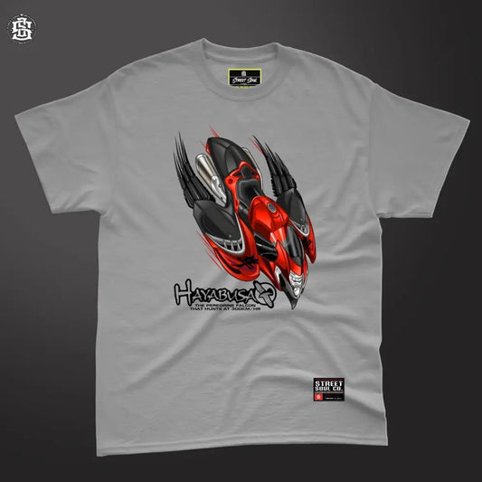 Hayabusa The Peregrine Falcon Grey T-shirt - Street Soul Clothing
