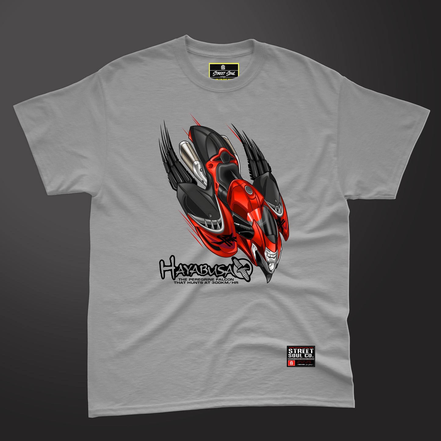 Hayabusa The Peregrine Falcon Grey T-shirt
