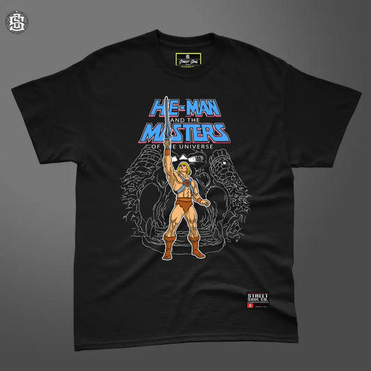 He-man and masters of the universe printed Black T-shirt - T- Shirt