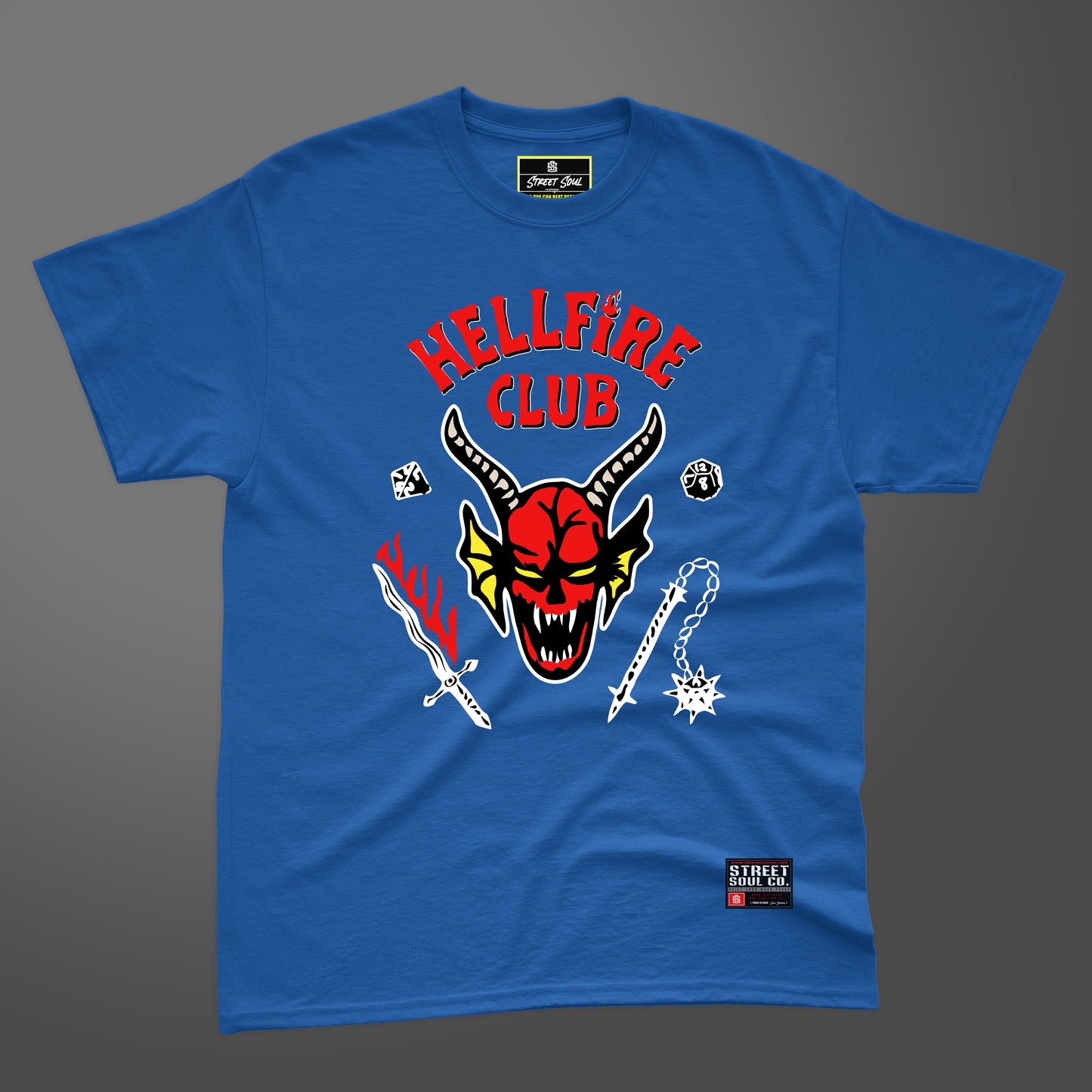Hellfire club printed Royal blue T-shirt