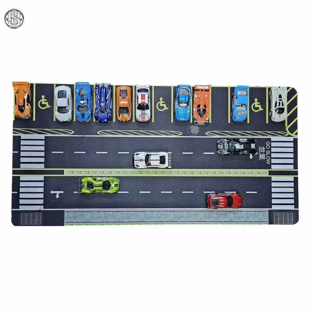 Highway and Parking lot Diorama for 1/64 Scale Cars (Hotwheels,Minigt, etc.) 22X11 INCHES **Cars not Included - Street Soul Clothing