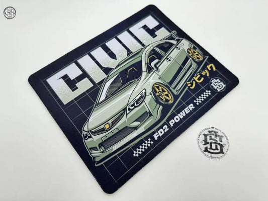 Honda civic printed Mouse pad 22cm X 18cm - Street Soul Clothing