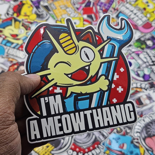 I am meothanic car slap sticker - Street Soul Clothing
