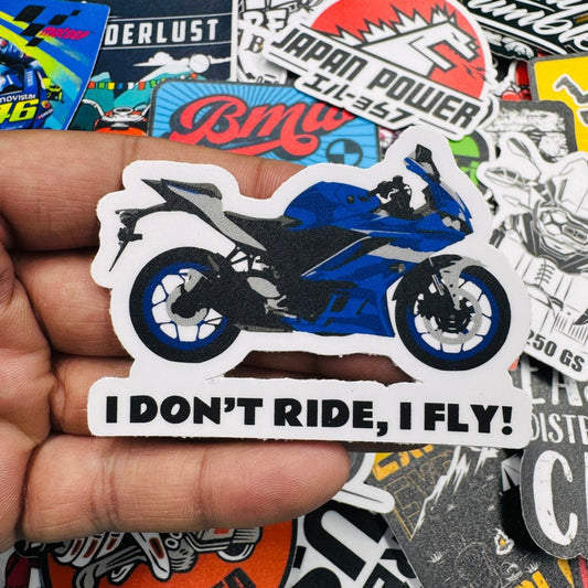 I don't ride i fly sticker - Street Soul Clothing