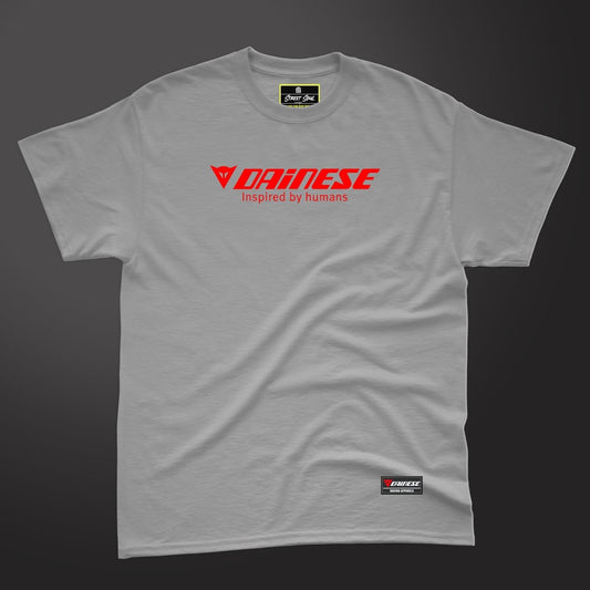 Inspired by human Melange Grey racing T-shirt - Street Soul Clothing